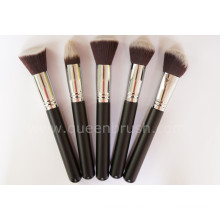 Herramientas de maquillaje negro 5PCS polvo cosmético cepillo conjunto